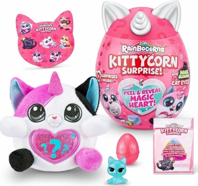 Rainbocorns Kittycorn Mini Sürpriz, Sürpriz Yumurtadan Çıkan Sevimli Peluş Oyuncak