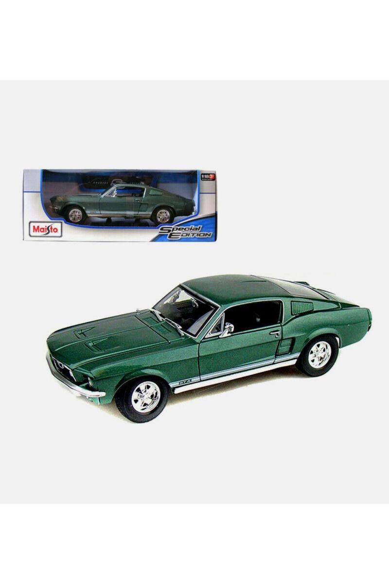 1:18 1967 Ford Mustang Gt Fastback - Lansman Yeşili Özel Koleksiyon Model Araba