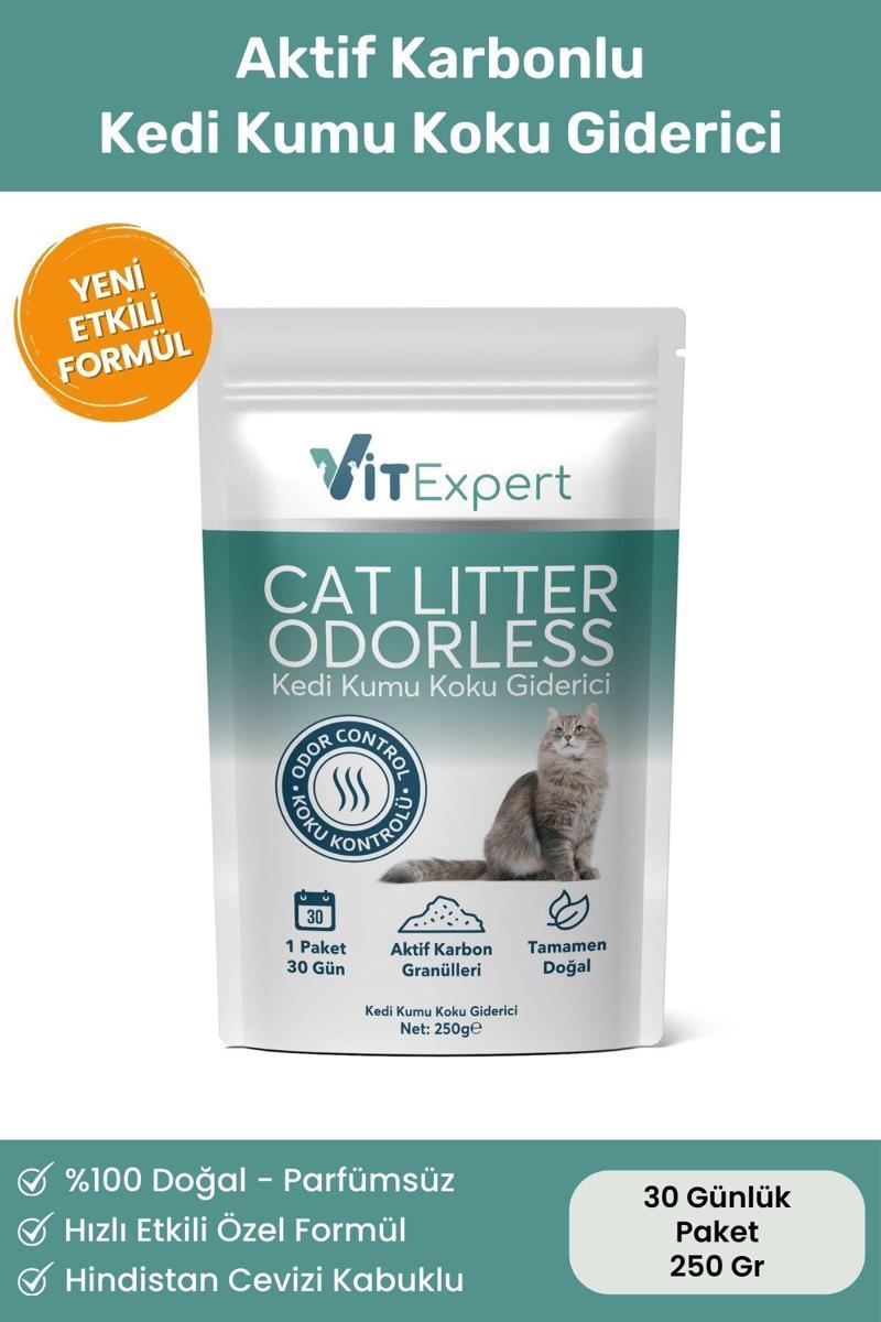 Active,Carbon,Premium,Kedi,Kumu,Koku,Giderici,Doğal,Aktif,Karbonlu,Granül,30,Günlük,Paket,250,Gr