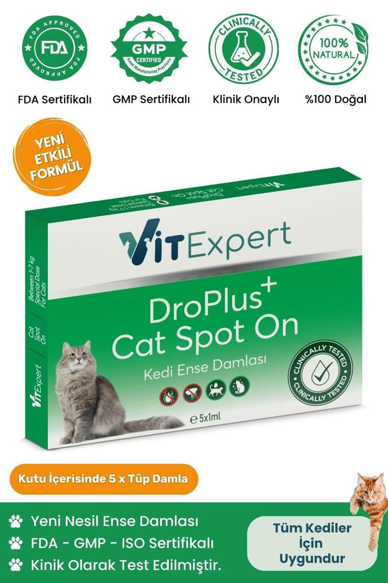 Droplus,Kedi,Damlası,Pire,Dış,Parazit,Bit,Kene,Deri,Bakımı,Için,Bitkisel,Damla,(,1-7,Kg,),5,Tüp