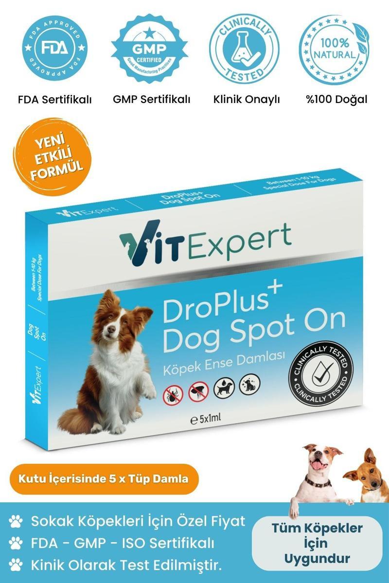 Droplus,Köpek,Damlası,Dış,Parazit,Pire,Kene,Bit,Ve,Deri,Bakımı,Için,Bitkisel,Damla,-,5,Tüp