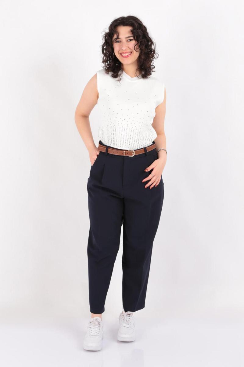 70640 Kadın Kemerli Pantolon