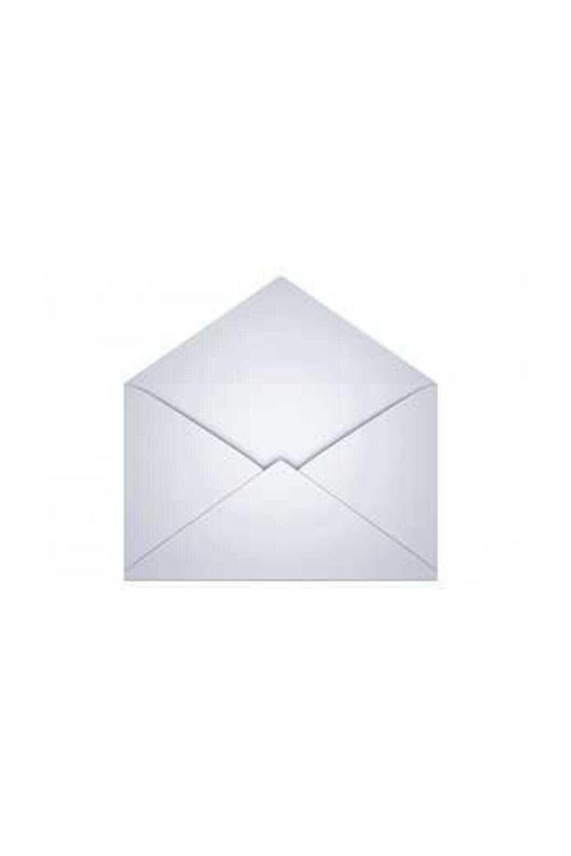 Mektup Zarfı - Para Zarfı - Takı Zarfı 11,4X16,2Cm-100 Adet Beyaz (Silikonlu) 70Gr Kağıt