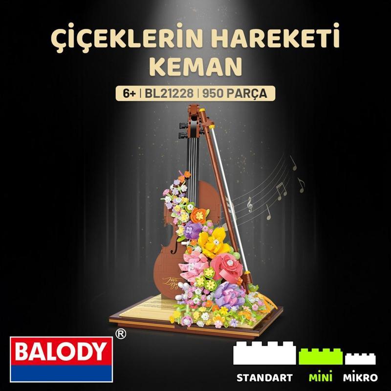 Çiçeklerin Hareketi Keman (BL21228) – Mini Blok Yapı Oyuncakları Seti