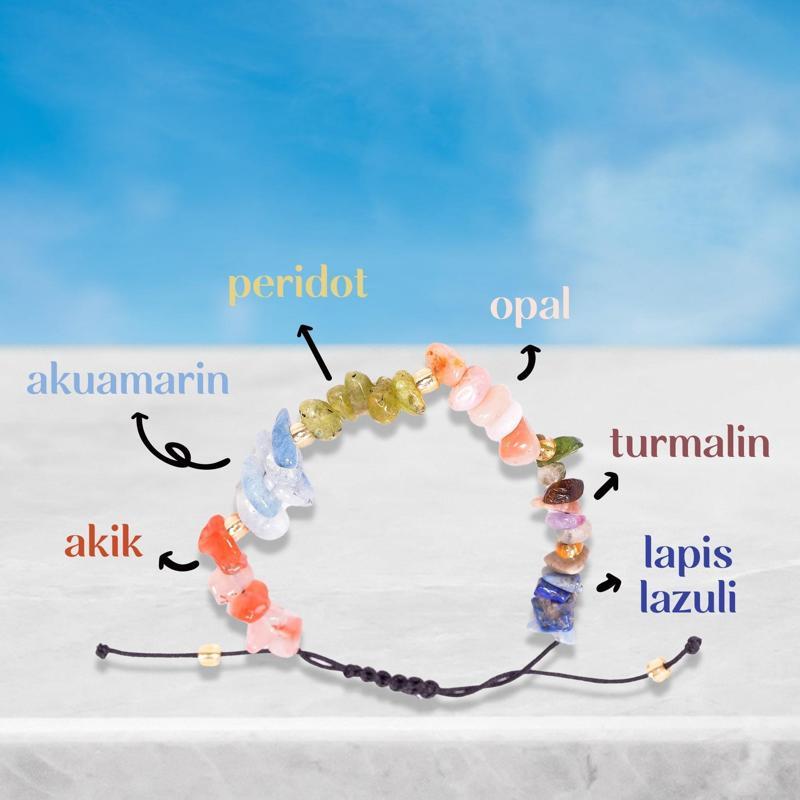 Terazi Burcu Doğal Taş Bileklik - Ayarlamalı