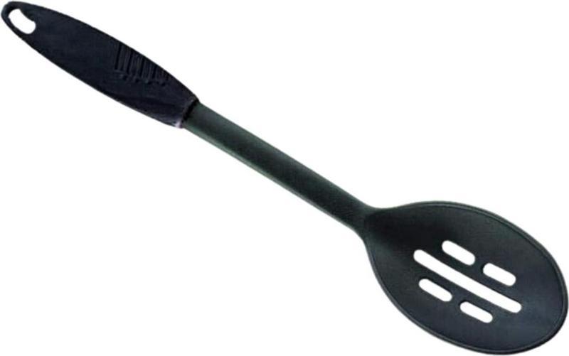 Qlüx İdeas Tepal Yapışmaz Delikli Servis Kaşığı Siyah 34cm