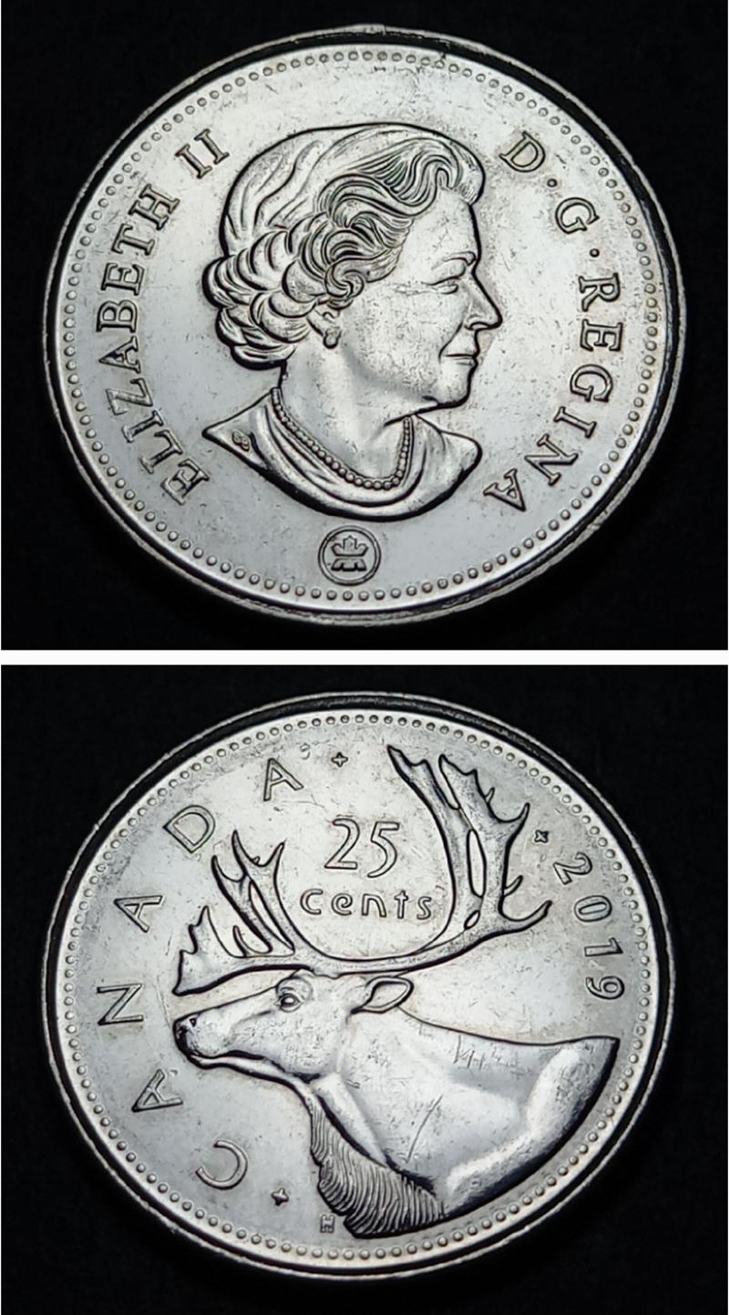 3996367fb96869f2c2 2019 Kanada 25 Cent ÇİL Eski Madeni Para