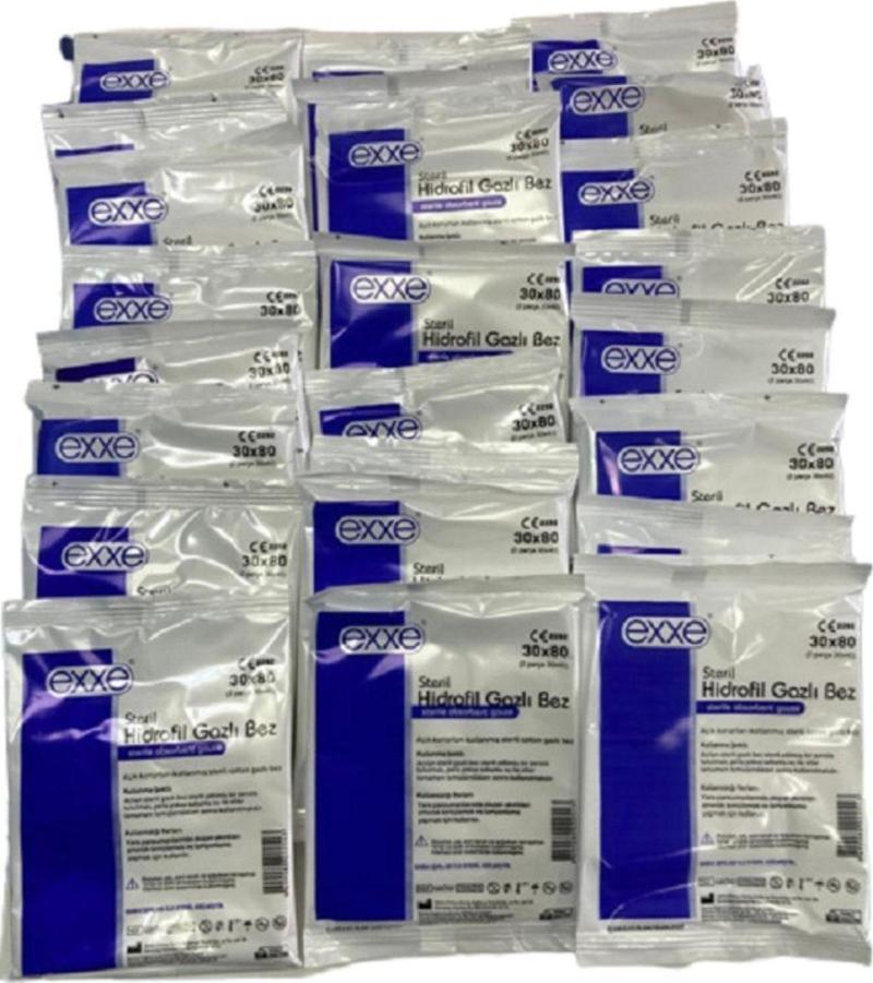 Steril Hidrofil Gazlı Bez (30X80 Cm 2 Parça) 50 Adet