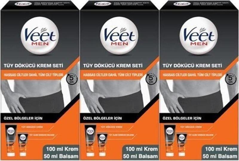 Tüy Dökücü Krem Seti 100 Ml + 50 Ml 3 Adet