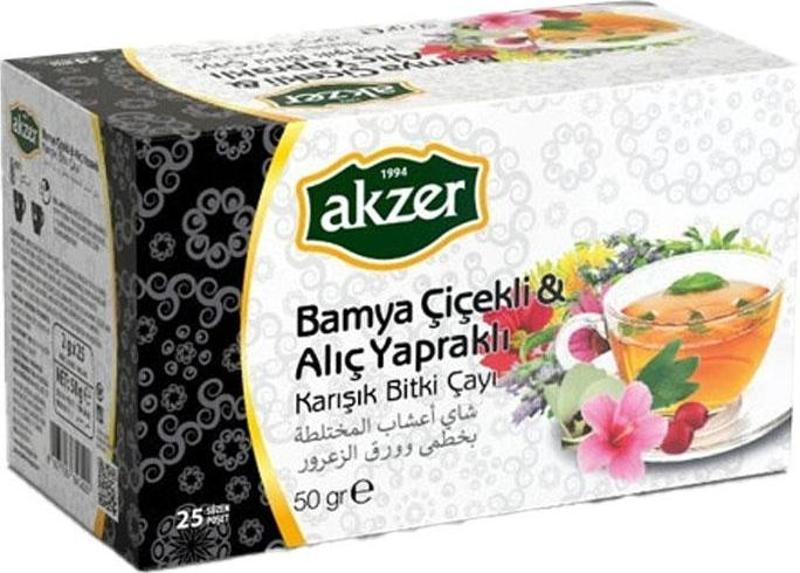 Bamya Çiçekli-Alıç Yapraklı Bitki Çayı 25 Li