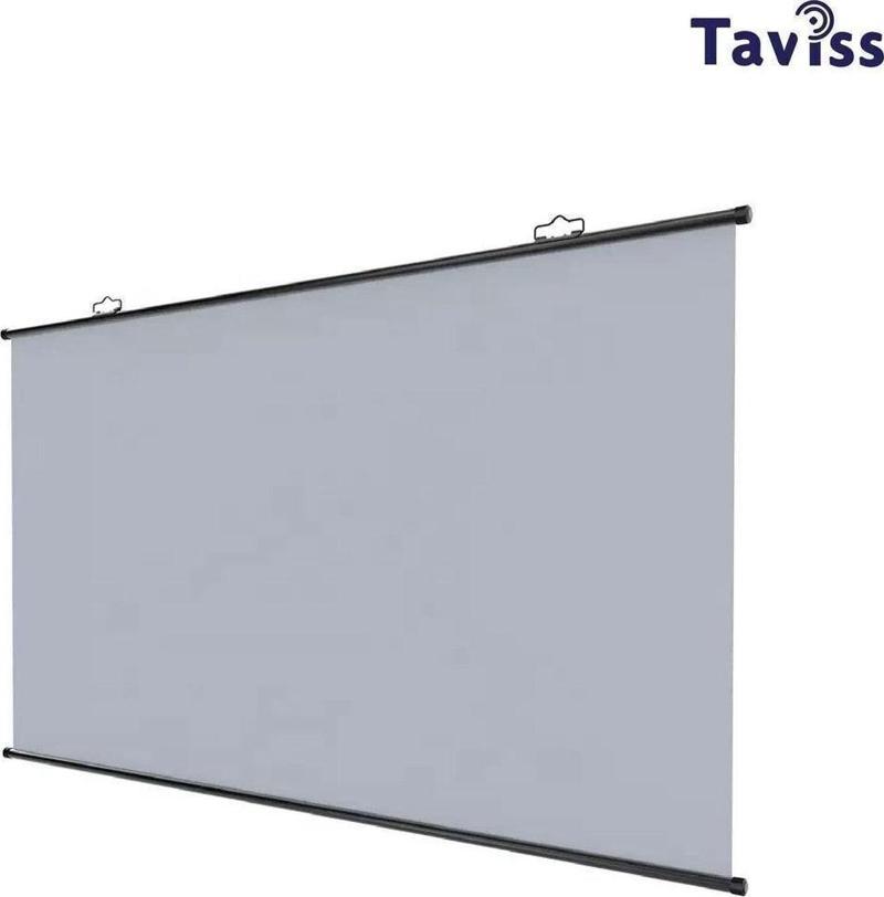 100 Inç 221X124 Cm Anti-Light Duvar Tipi Rulo Katlanabilir Projeksiyon Perdesi