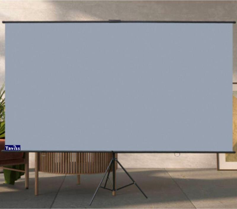 221X124 Cm Anti-Light Tripod Ayaklı Taşınabilir Ve Duvar Kullanımlı Projeksiyon Perdesi