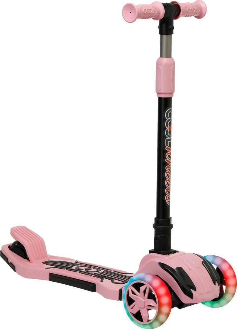 Cool Wheels Luna Elite 3 Tekerlekli Katlanabilir Led Işıklı Scooter Pembe FR59960