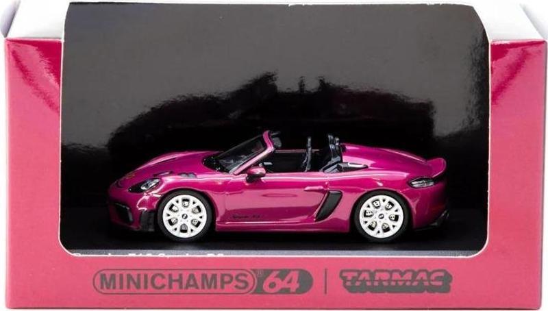 Minichamps X Tarmac Works 1/64 Porsche 718 Spyder RS Ruby Star Neo - COLLAB64