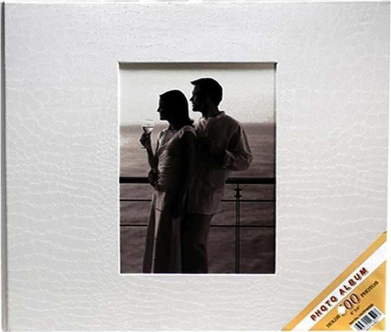 10x15cm 600 Fotoğraf Kapasiteli Lüks Pencereli Deri Fotoğraf Albümü