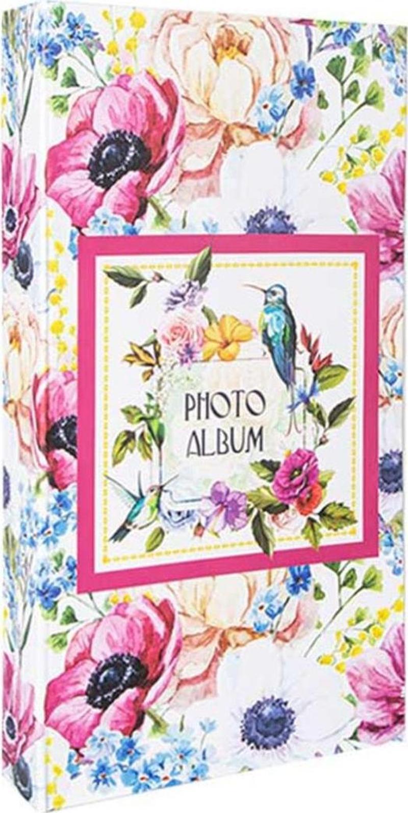 RS307 Fotoğraf Albümü 10x15cm 300 Fotoğraf Kapasiteli Çiçekler Desenli Lüks Albüm