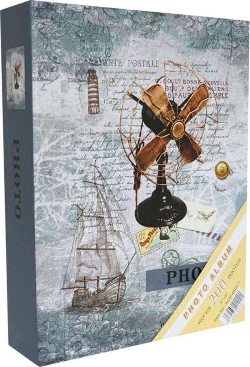 RS4602-1 Fotoğraf Albümü 10x15cm 200 Fotoğraf Kapasiteli Pervane Desenli Anı Albümü