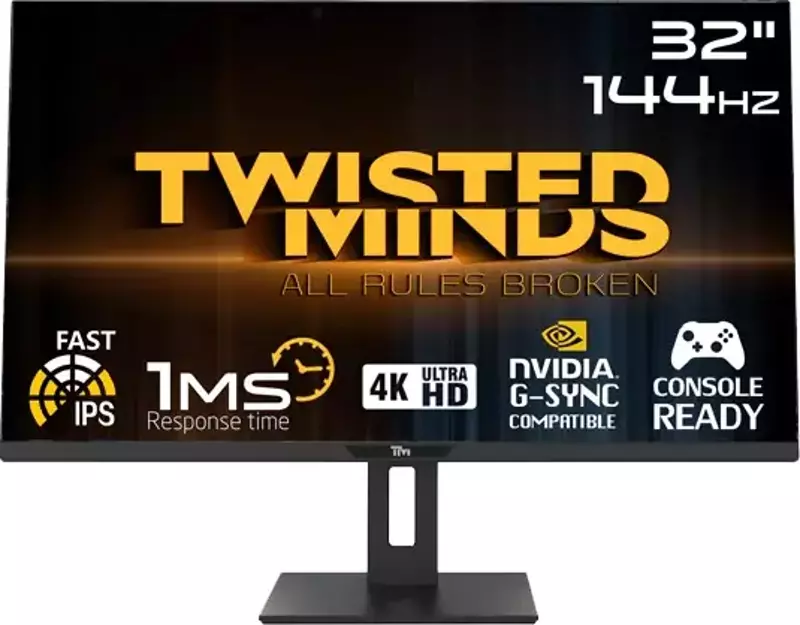 TWISTED MINDS 32 TM32DUI UHD 4K 144Hz 1MS HDMI DP GSYNC PS/XBOX RGB IPS GAMİNG MONİTÖR