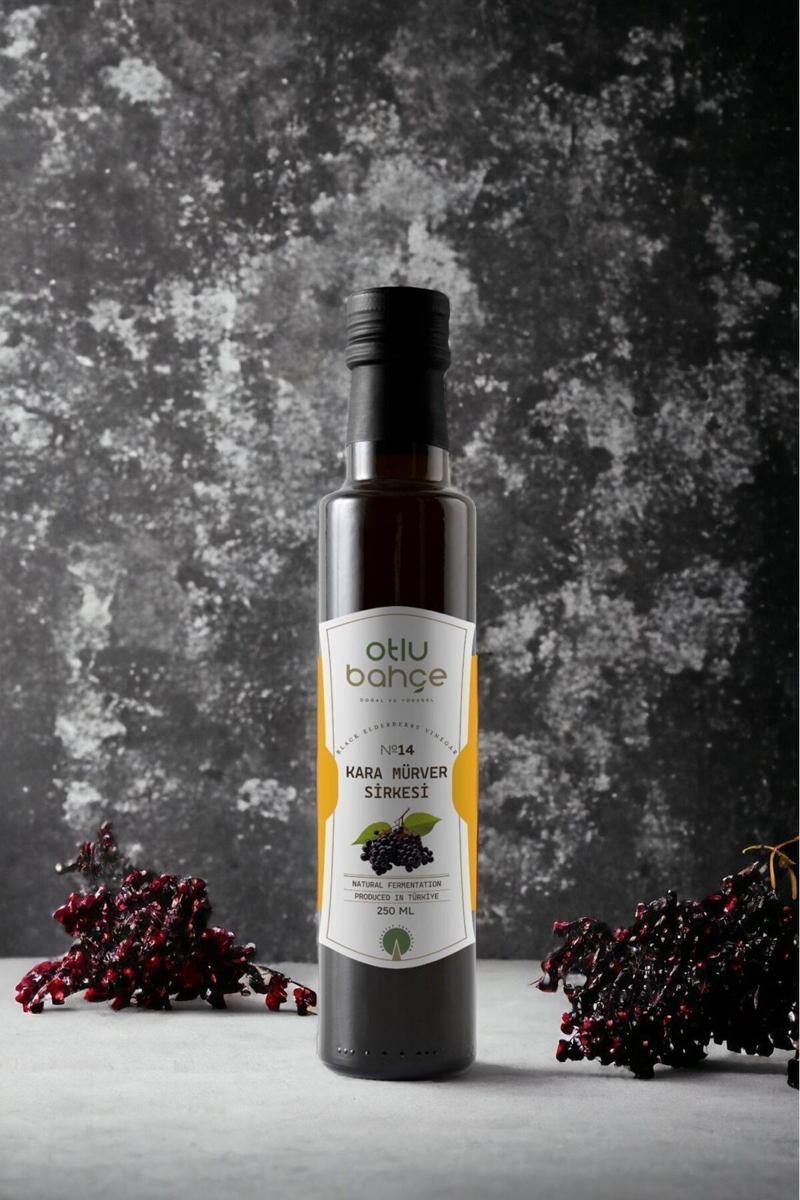 Kara Mürver Sirkesi, Karamürver Sirkesi, Elderberry Vinegar, Sambucus Nigra 250Ml.