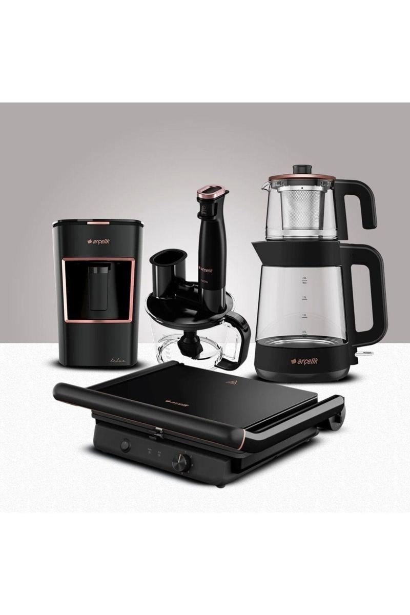 4'Lü Cam Siyah Resital Set