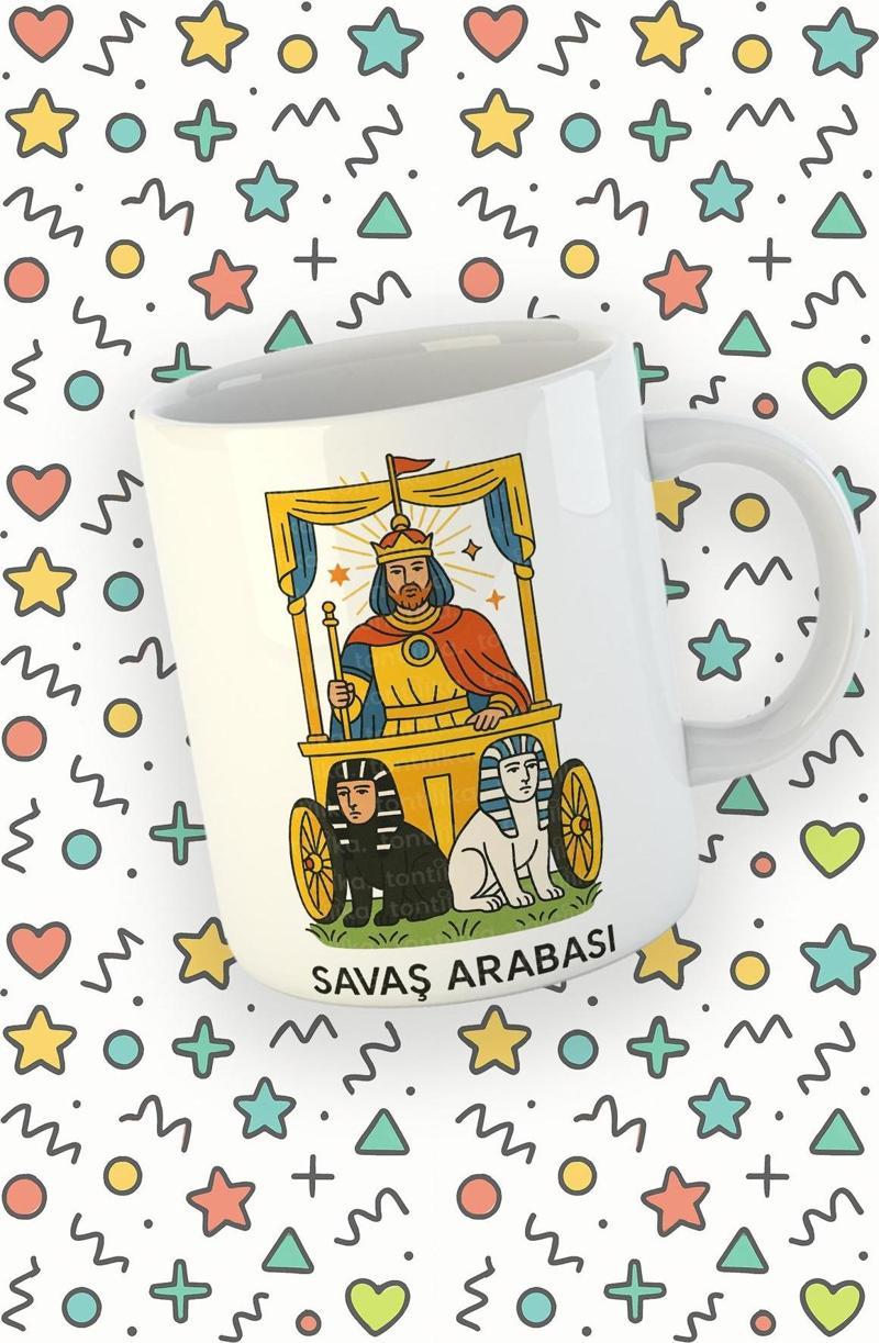 Kartura Koleksiyonu – Tarot Savaş Arabası Kartı Özel Tasarım Kupa Bardak