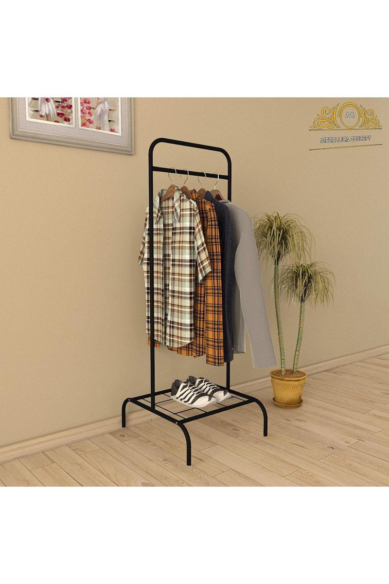 Tekli Siyah Butik Askı Konfeksiyonel Askı