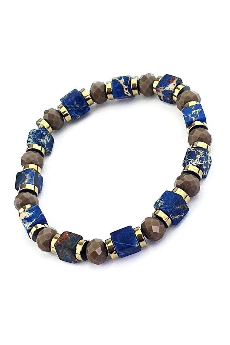 Lapis Lazuli ve Kuvars Taşlı Doğal taş bileklik