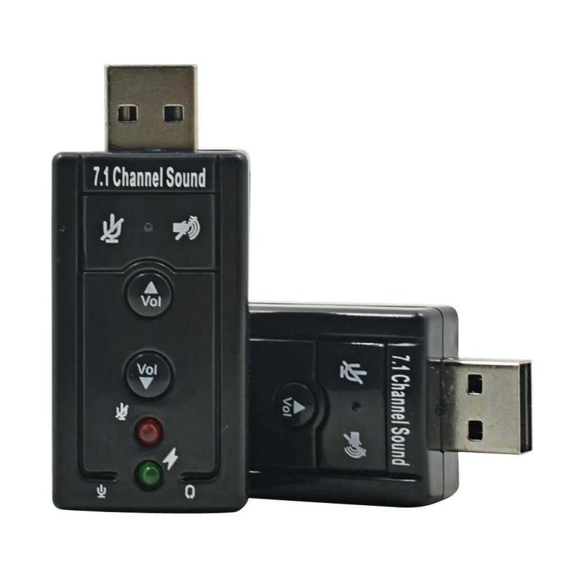 7.1 USB Ses Kartı Virtual Sound 3D - Win 7 Win 8 Win 10 PC Laptop