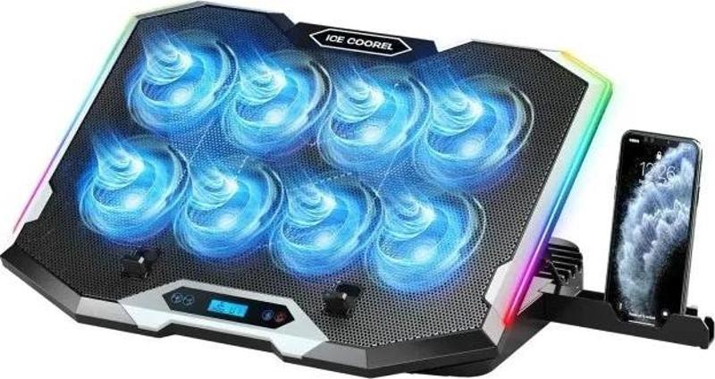 Oyun Laptop Soğutucu - 27.9-43.9 cm 8 Fan