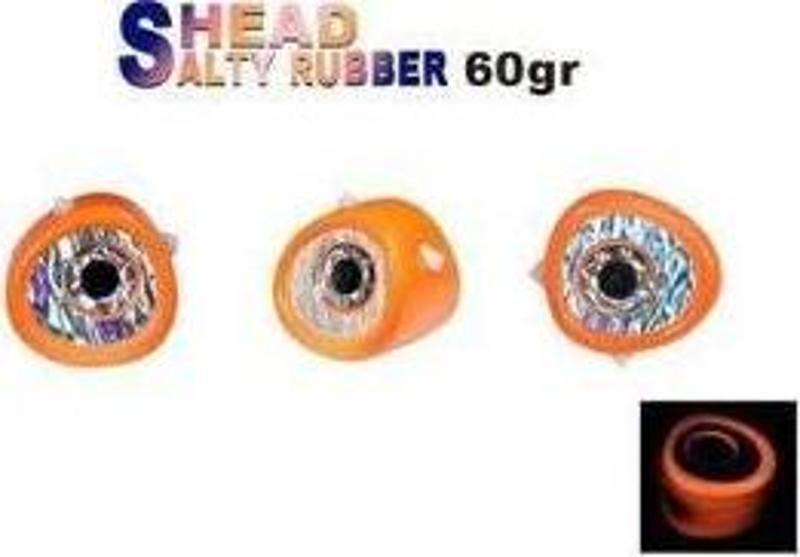 Salty Rubber Head 60gr Kafa 05 Orange  3D Eye