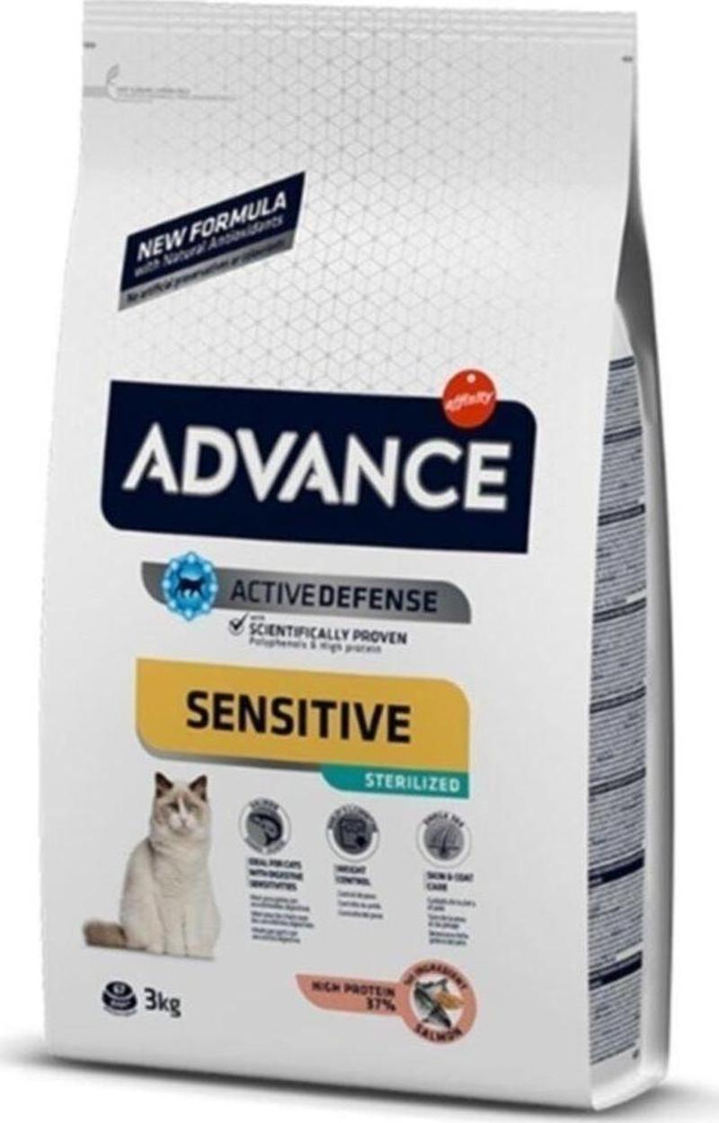 Kısırlaştırılmış Sensitive Somonlu Yetişkin Kedi Maması - 3 Kg