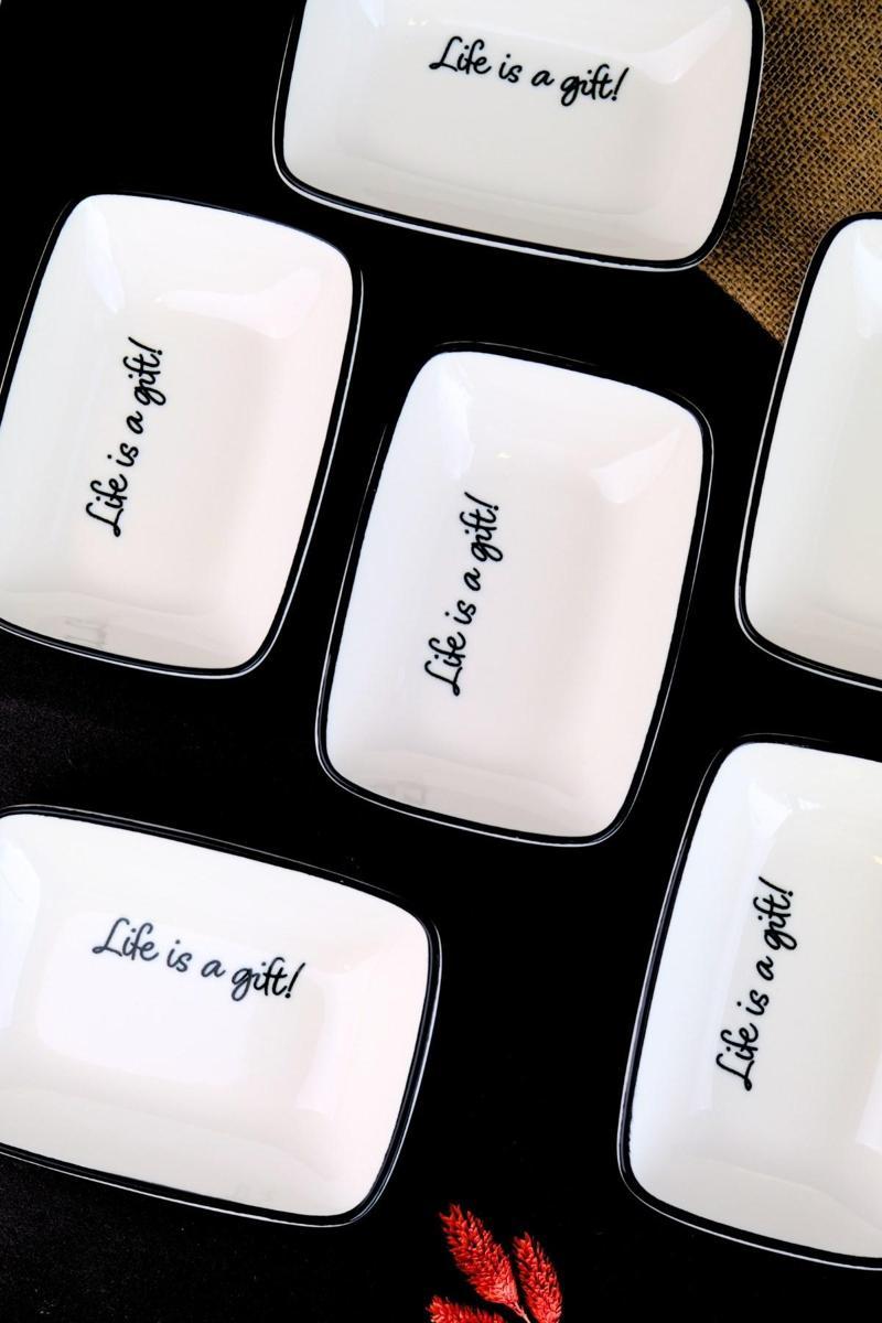 Motto Gift Kayık Tabak 6 lı 17x12x3cm