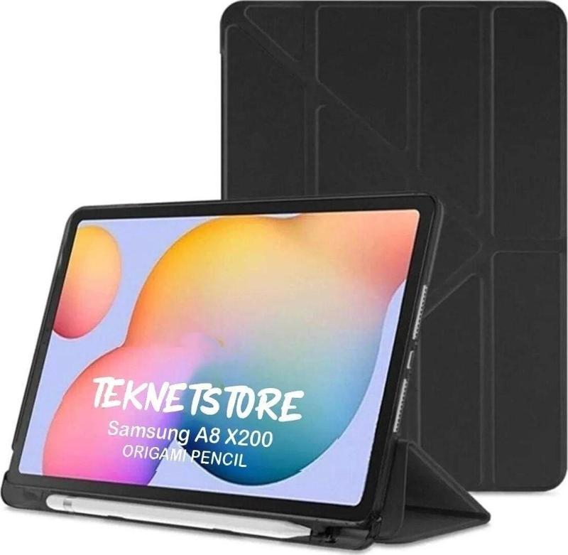 Samsung Galaxy Tab S6 Lite P610 Uyumlu Kalem Bölmeli Pu Deri Arkası Yumuşak Koruyucu Silikon Kılıf