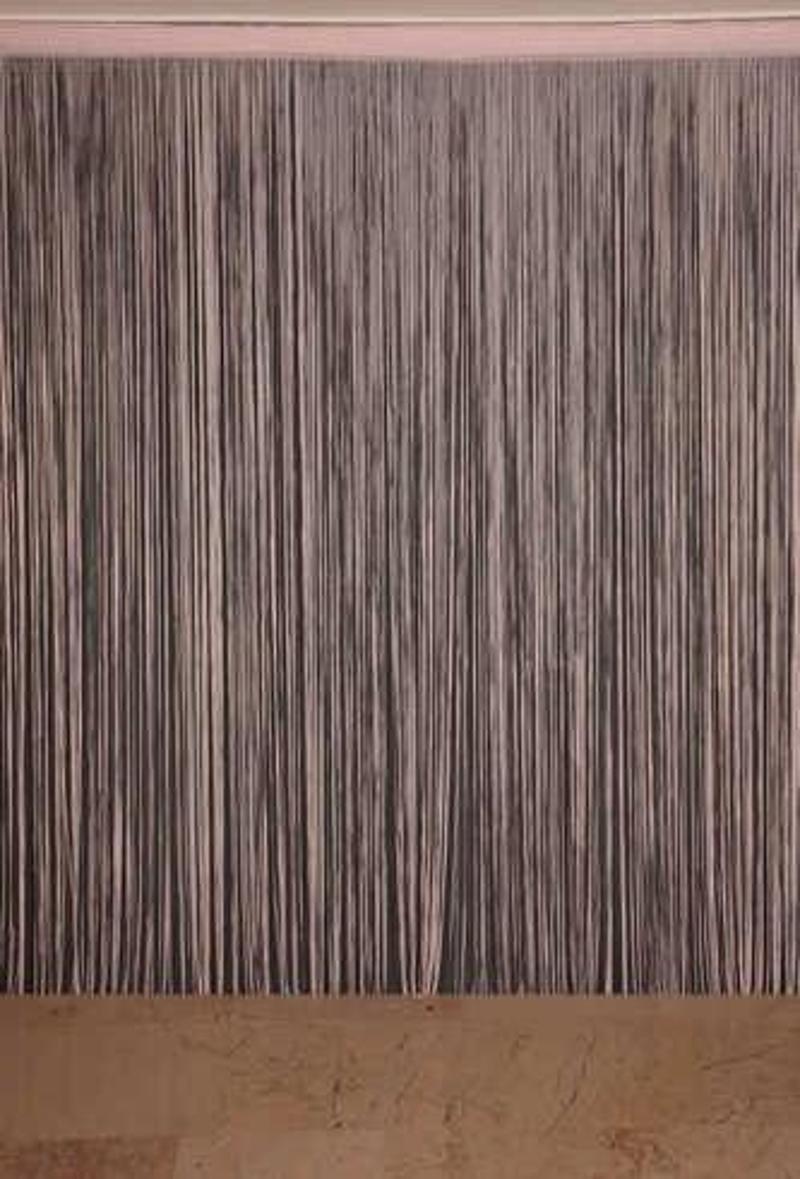 DÜZ İP  MODEL PUDRA RENK HAZIR İP PERDE 300*270