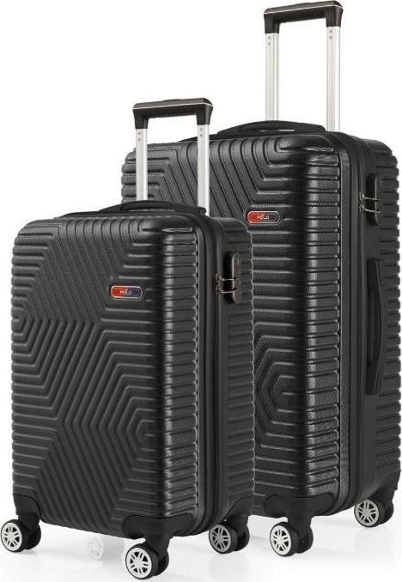 Abs Kabin Ve Orta Boy Siyah 2'li Valiz Seti 600.01-Set-OK