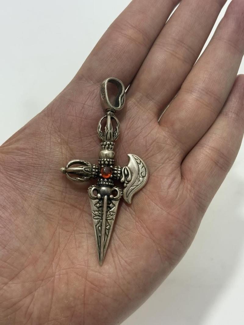 Mırzak Motifli 925 Ayar Gümüş Kolye Ucu 25,3 Gram