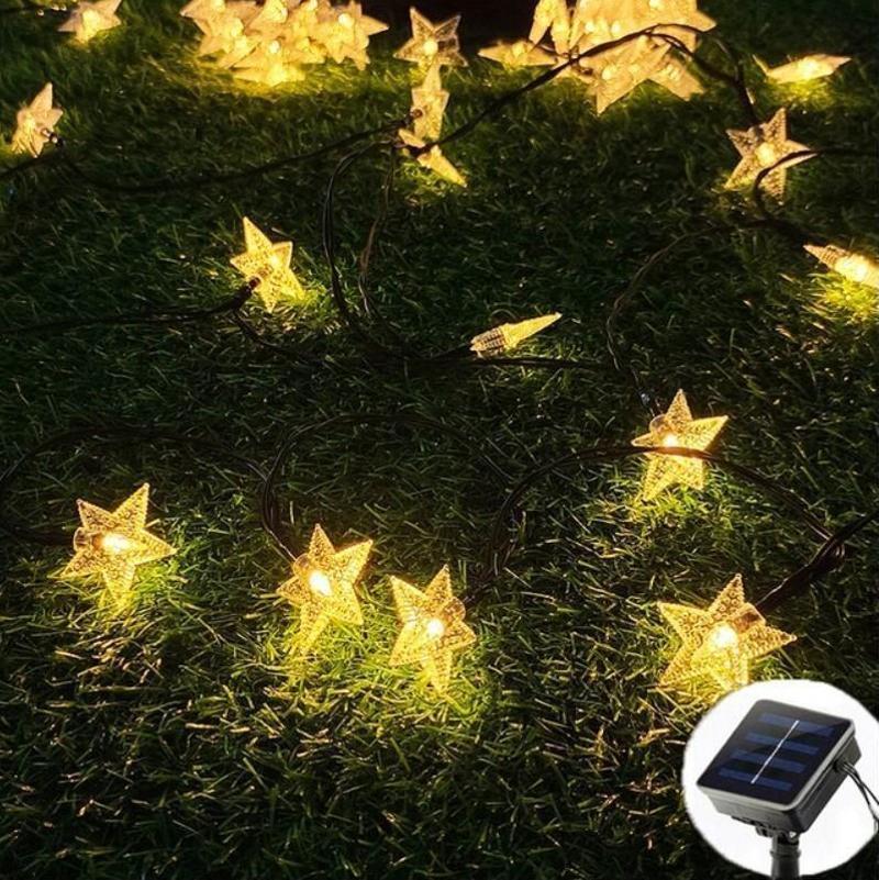 5 M 99 LED YILDIZ YILBAŞI GÜNEŞ ENERJİLİ BAHÇE AYDINLATMA SOLAR BAHÇE SÜSÜ