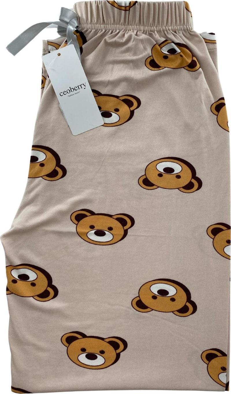 Kadın Ayıcık Desen Pijama Altı Milan - 104