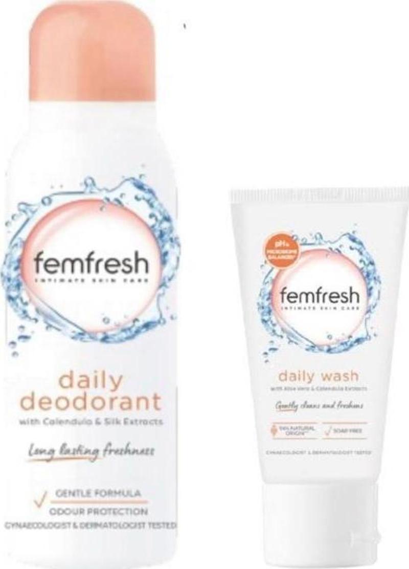 Dış Genital Bölge Deodorantı 125 ml+Günlük Yıkama Jeli 50Ml