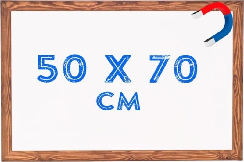 Gerçek Metal Yüzey 50X70 Cm Beyaz Yazı Tahtası Ahşap Çerçeveli