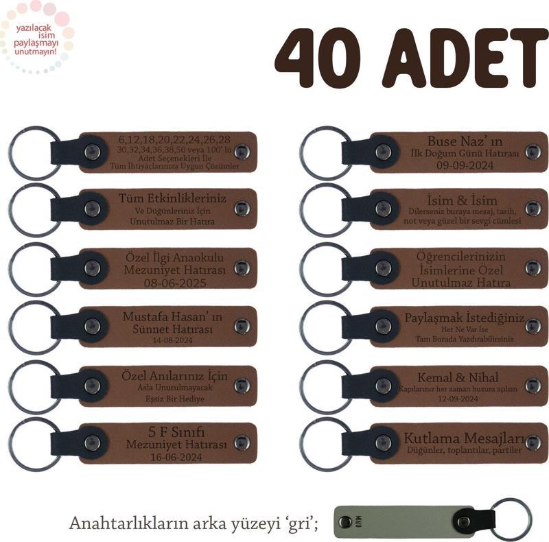 Açık Kahverengi & Gri, Lise Sınıflarına Anlamlı Bir Mezuniyet Hatırası 40'lı Set, Anı Anahtarlığı
