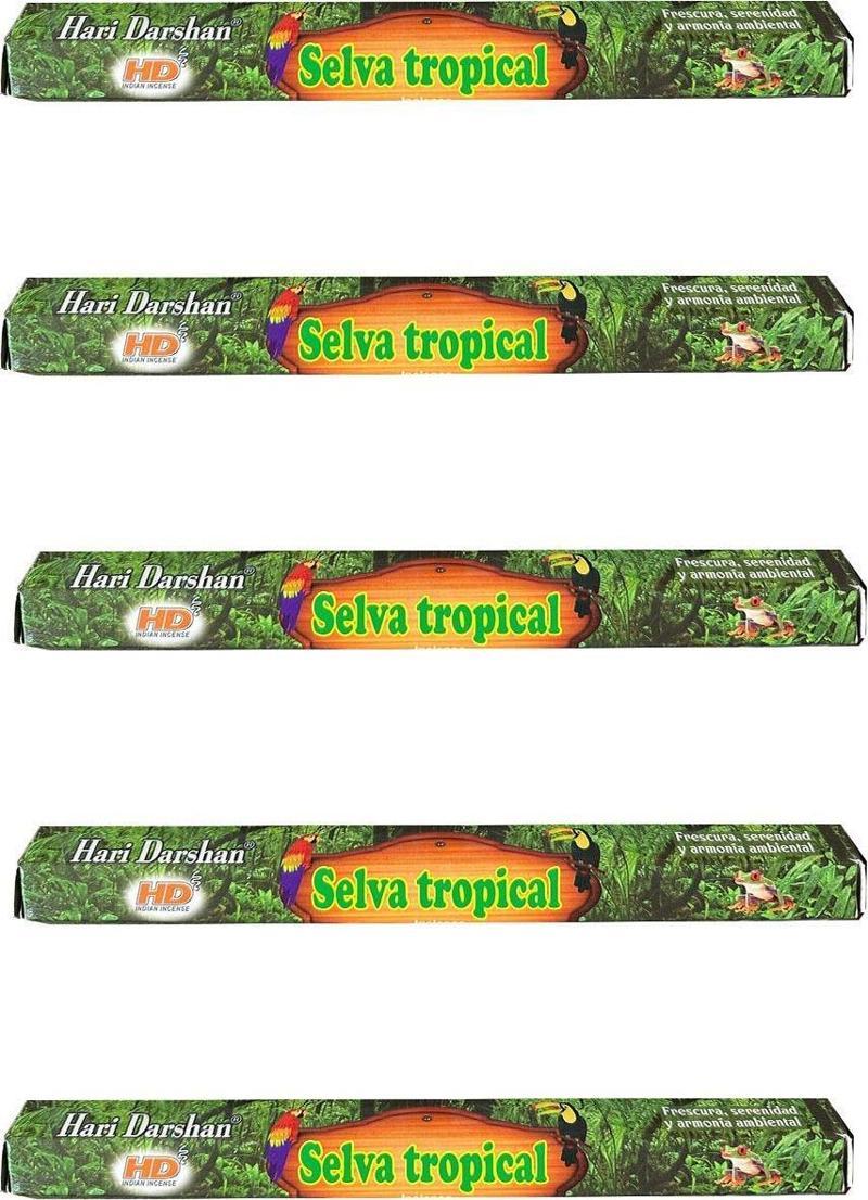 Selva Tropical Yağmur Ormanı Çubuk Tütsü - Oda Ortam Kukusu - 20 Adetlik 5 Paket