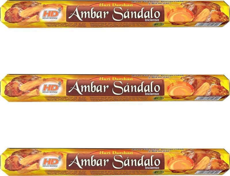 Amber Kokusu Çubuk Tütsü - Oda Ortam Kukusu - 20 Adetlik 3 Paket