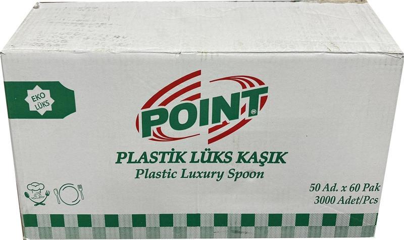 Plastik Lüx Şeffaf Kaşık - 18 Cm. - 3.2 Gr. - 3000 Adet - Koli