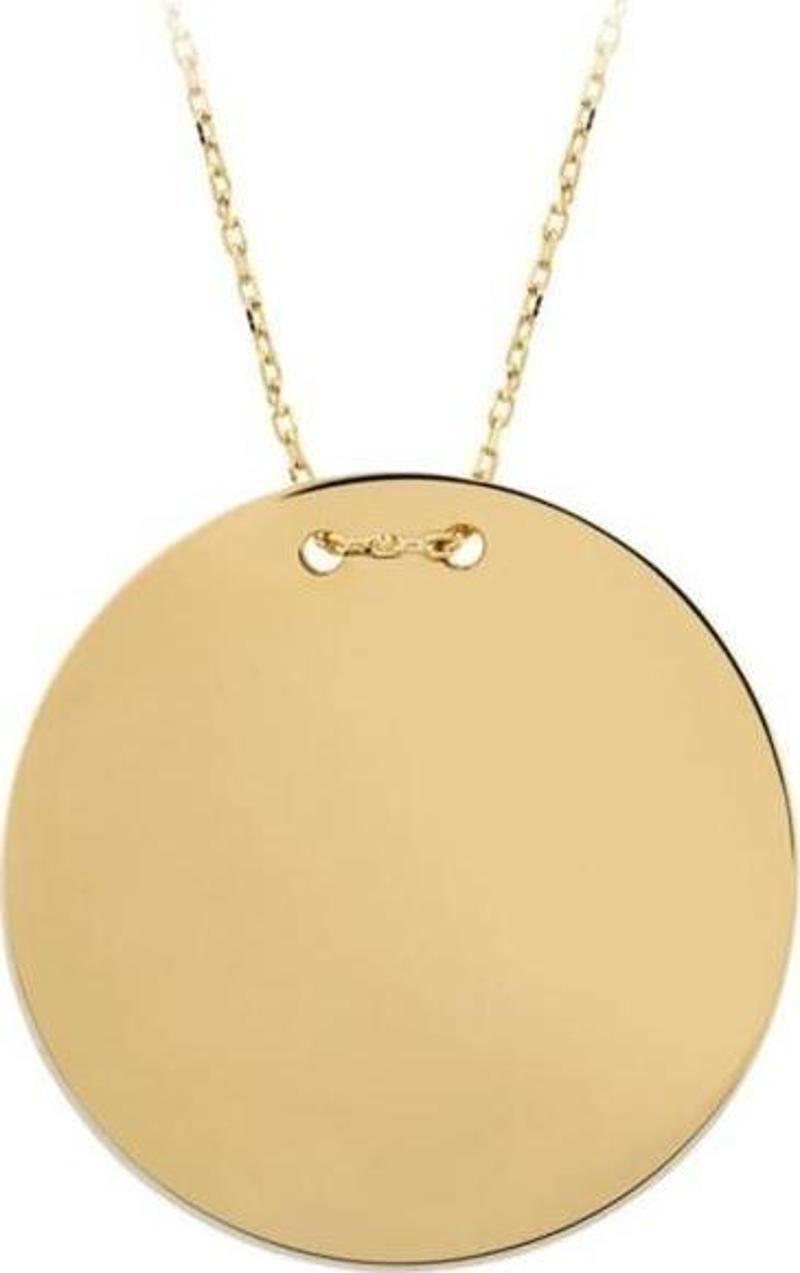 Altın Plaka Kolye - 14k - 3.55gr