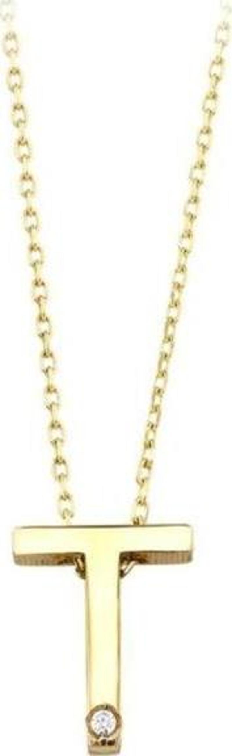 Altın T Harf Kolye - 14k - 1.58gr