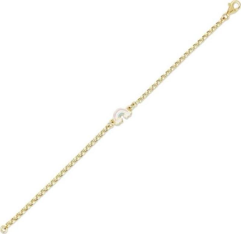 Gökkuşağı Figürlü Altın Çocuk Bileklik - 14k - 1.74gr