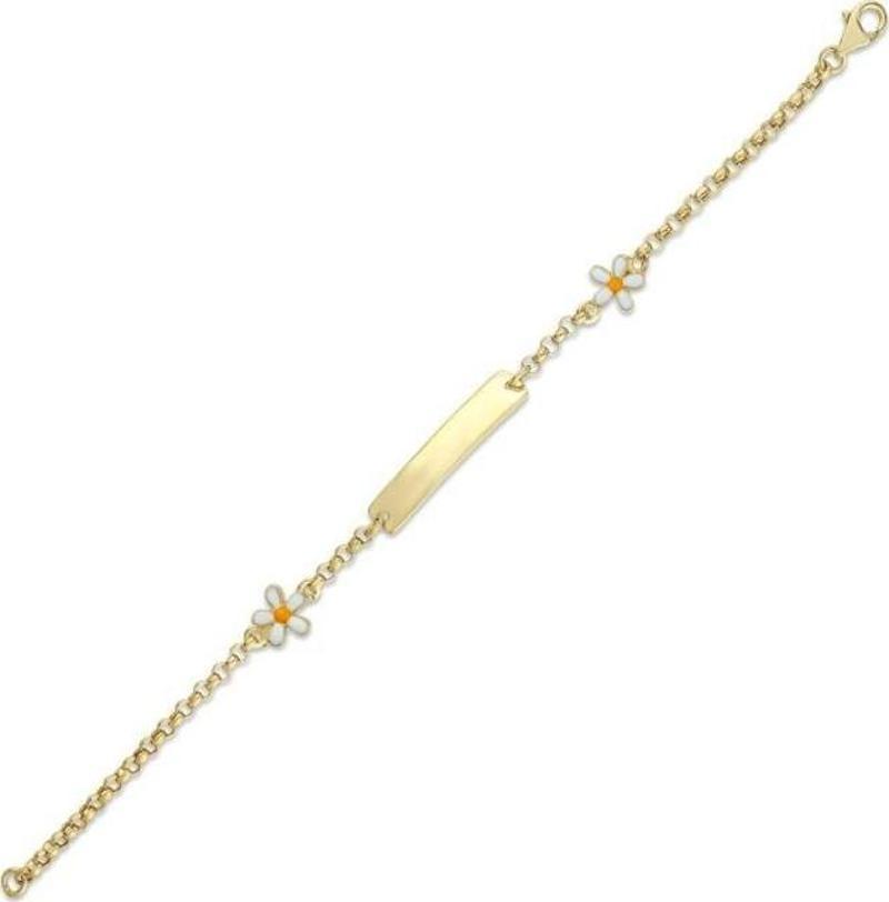 Papatya Figürlü Altın Çocuk Bileklik - 14k - 2.66gr