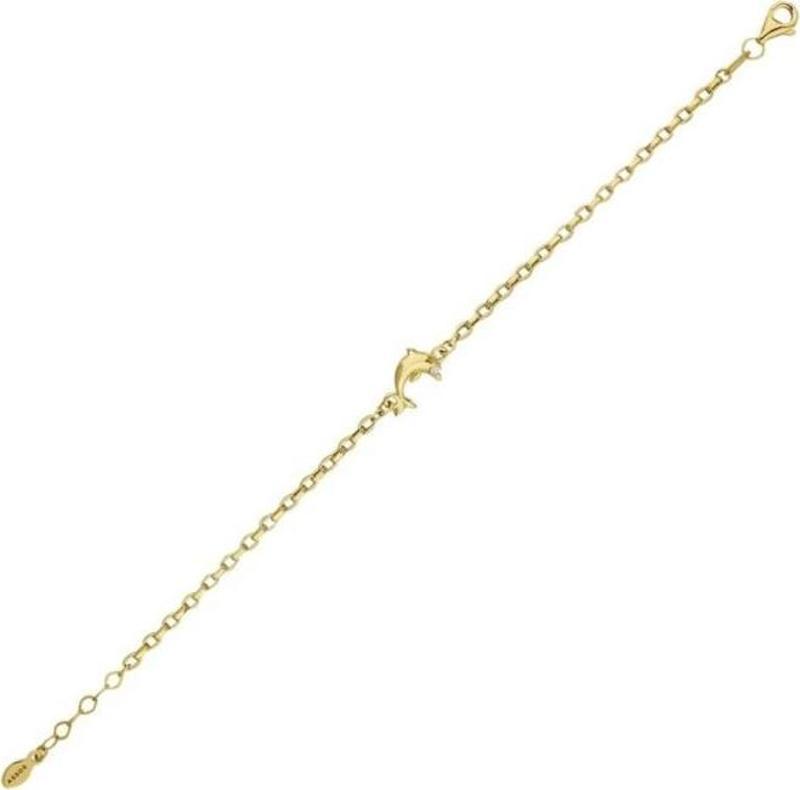 Yunus Figürlü Altın Çocuk Bileklik - 14k - 1.49gr