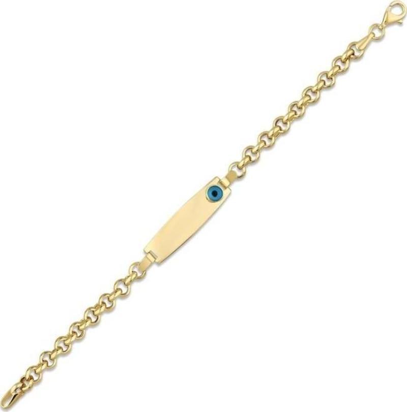 Nazarlıklı Altın Çocuk Künye - 14k - 4.30gr